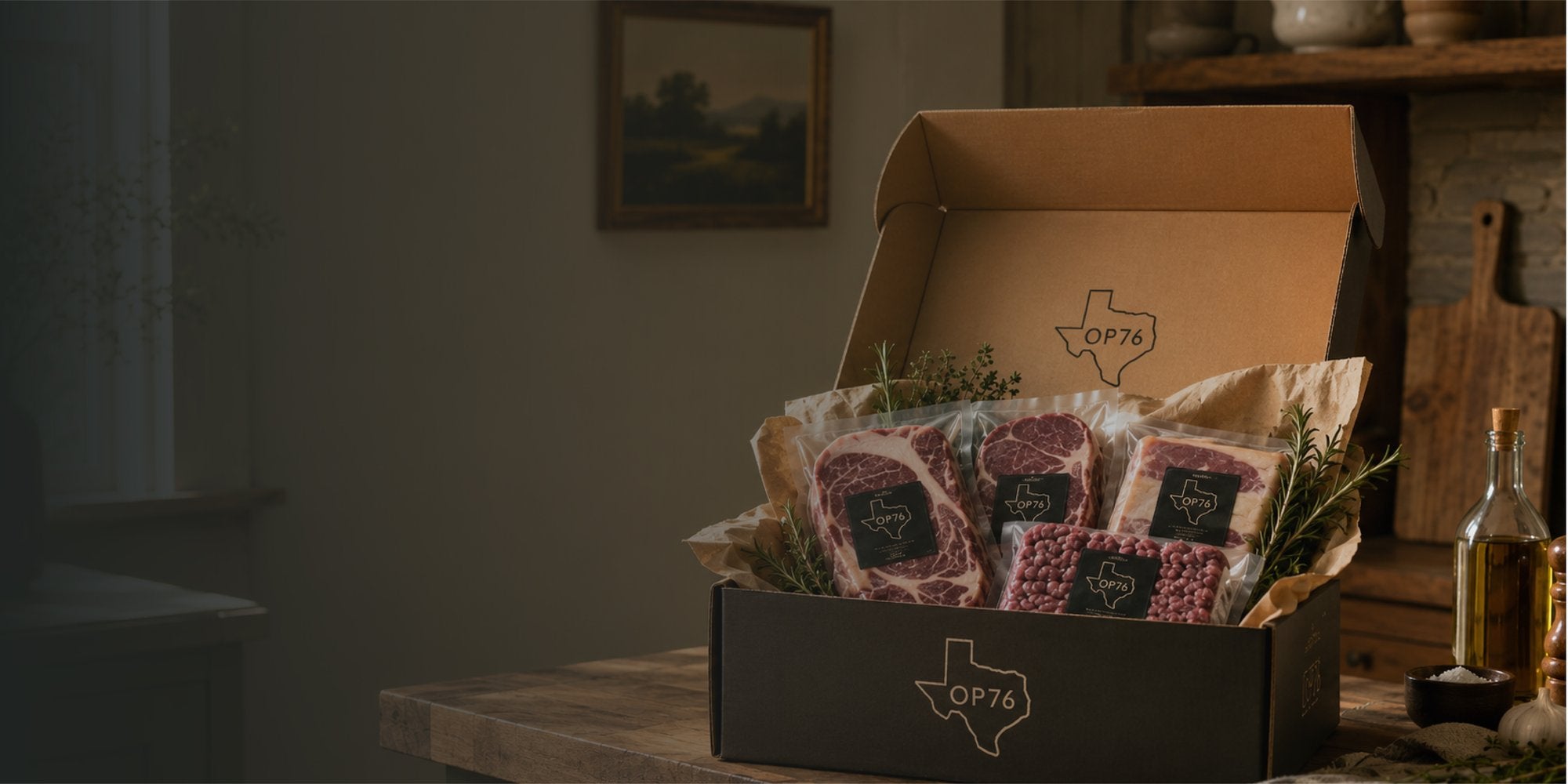 Premium Texas-raised beef and pork, ranch to table
